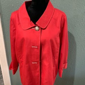 Bob Mackey wearable art gently used jacket size XL. Color is soft red.
